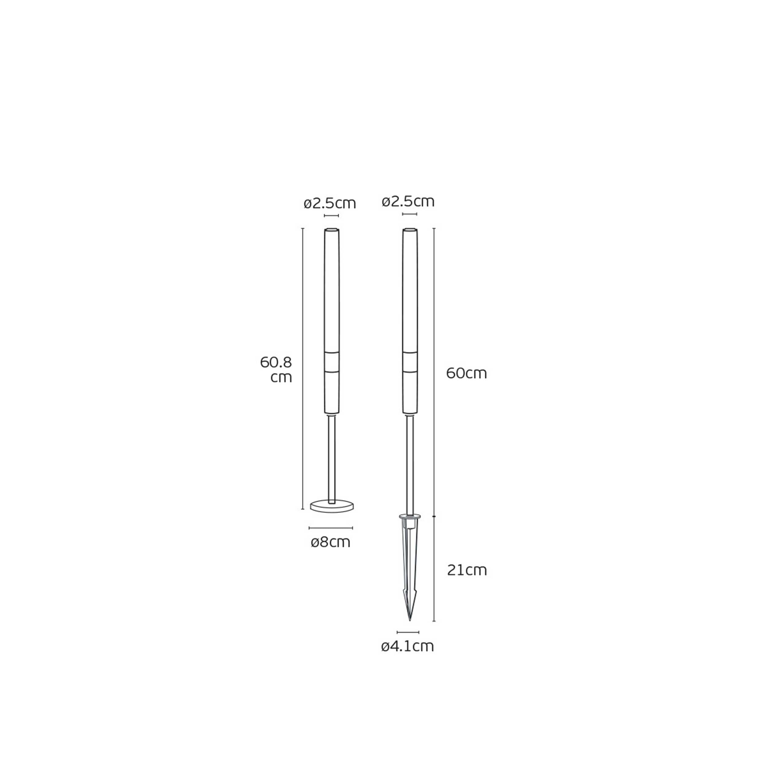 VK Light Mim LED stebrna svetilka IP65