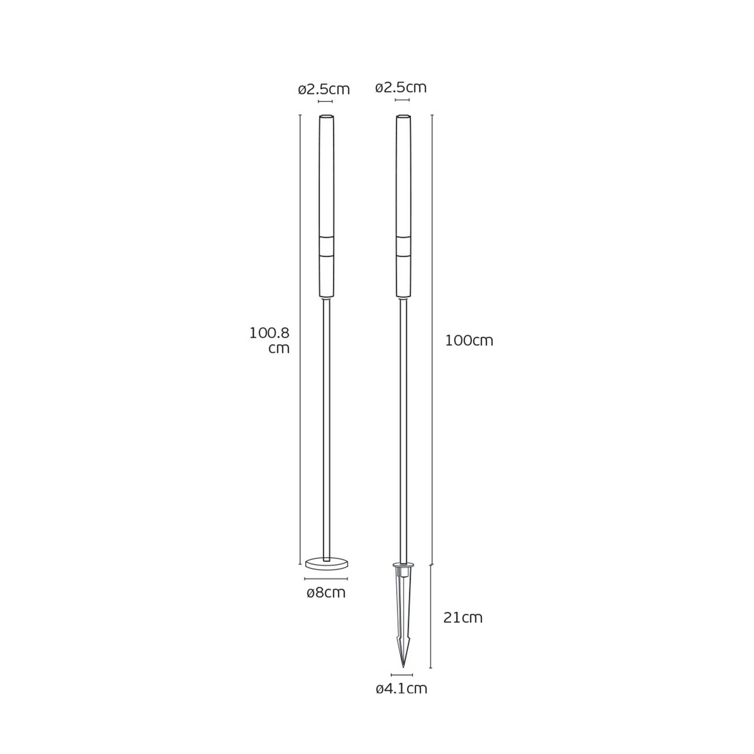 VK Light Mim LED stebrna svetilka IP65