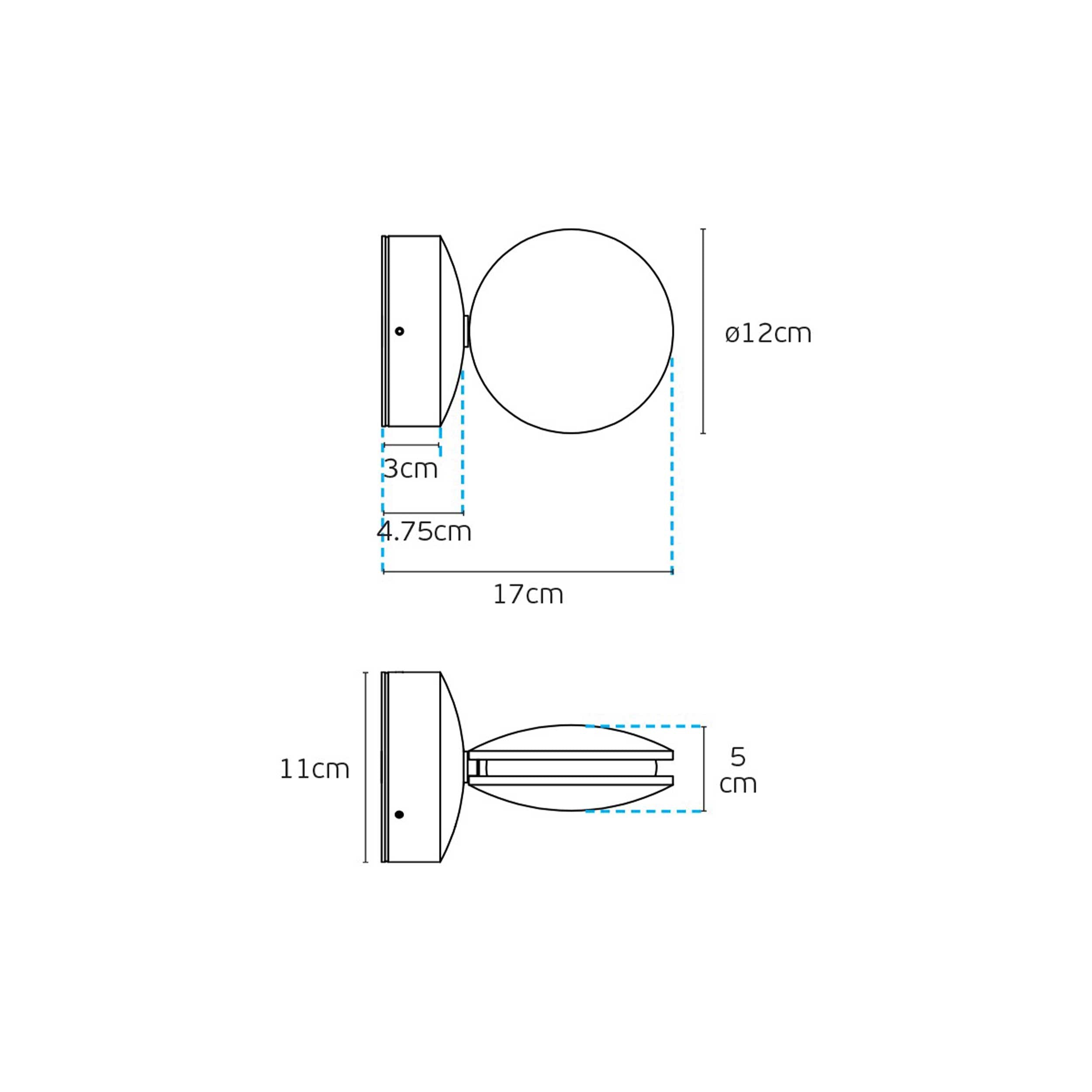VK Light Pint LED stenska svetilka IP54