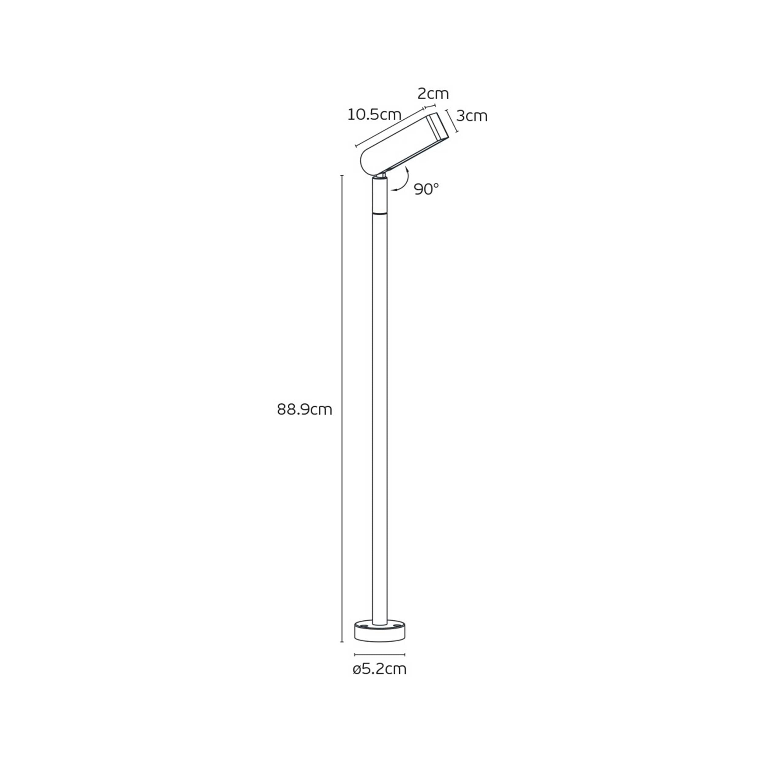 VK Light Robi LED stebrna svetilka IP65
