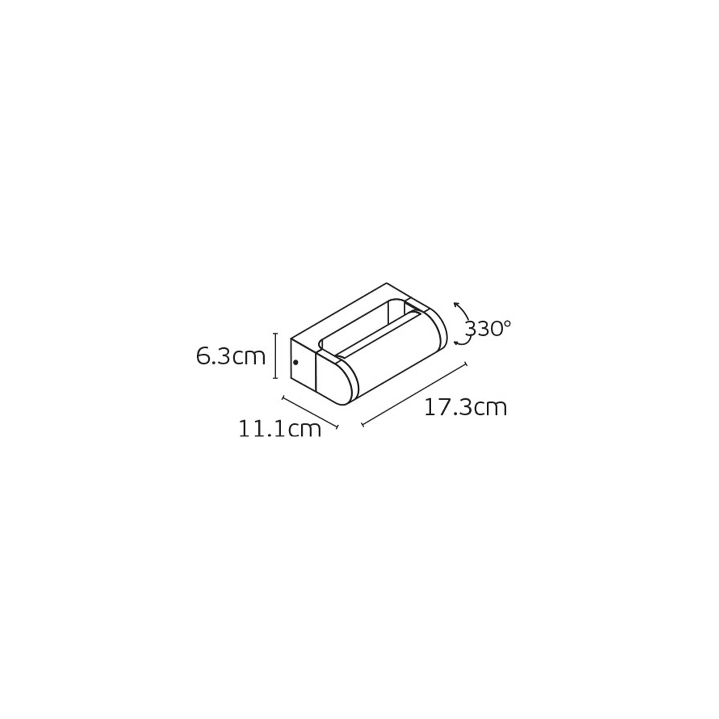 VK Light Shade LED stenska svetilka, vrtljiva, IP65
