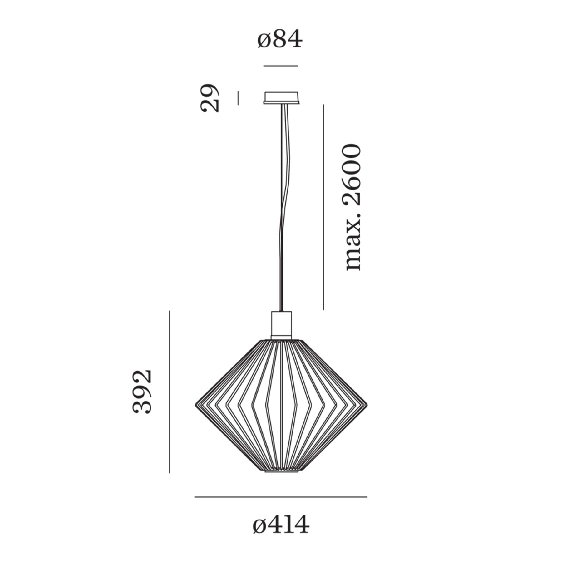 Wever and Ducré Wiro Diamond 1.1 závěsné svítidlo