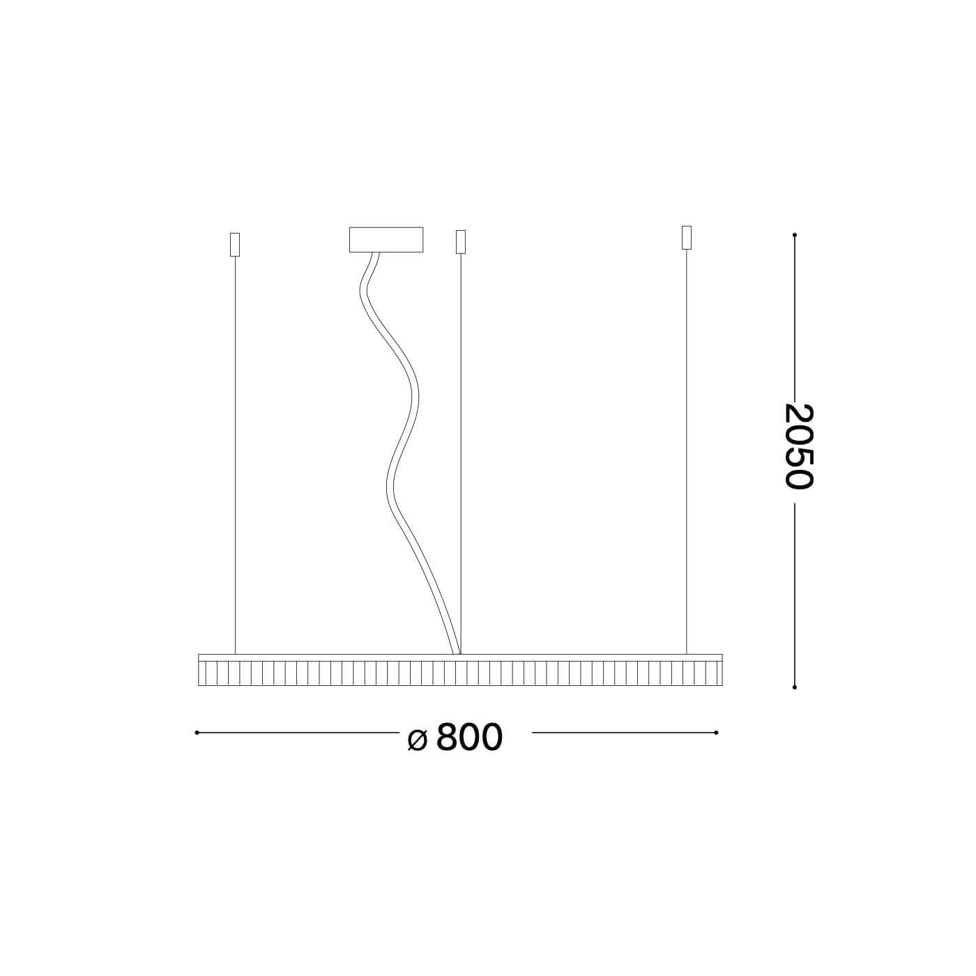 Ideal lux Crown LED kruhové závěsné svítidlo zlaté