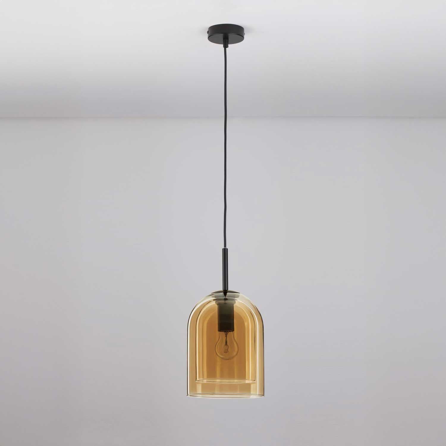 Nova Luce Velor single E27 skleněné závěsné svítidlo