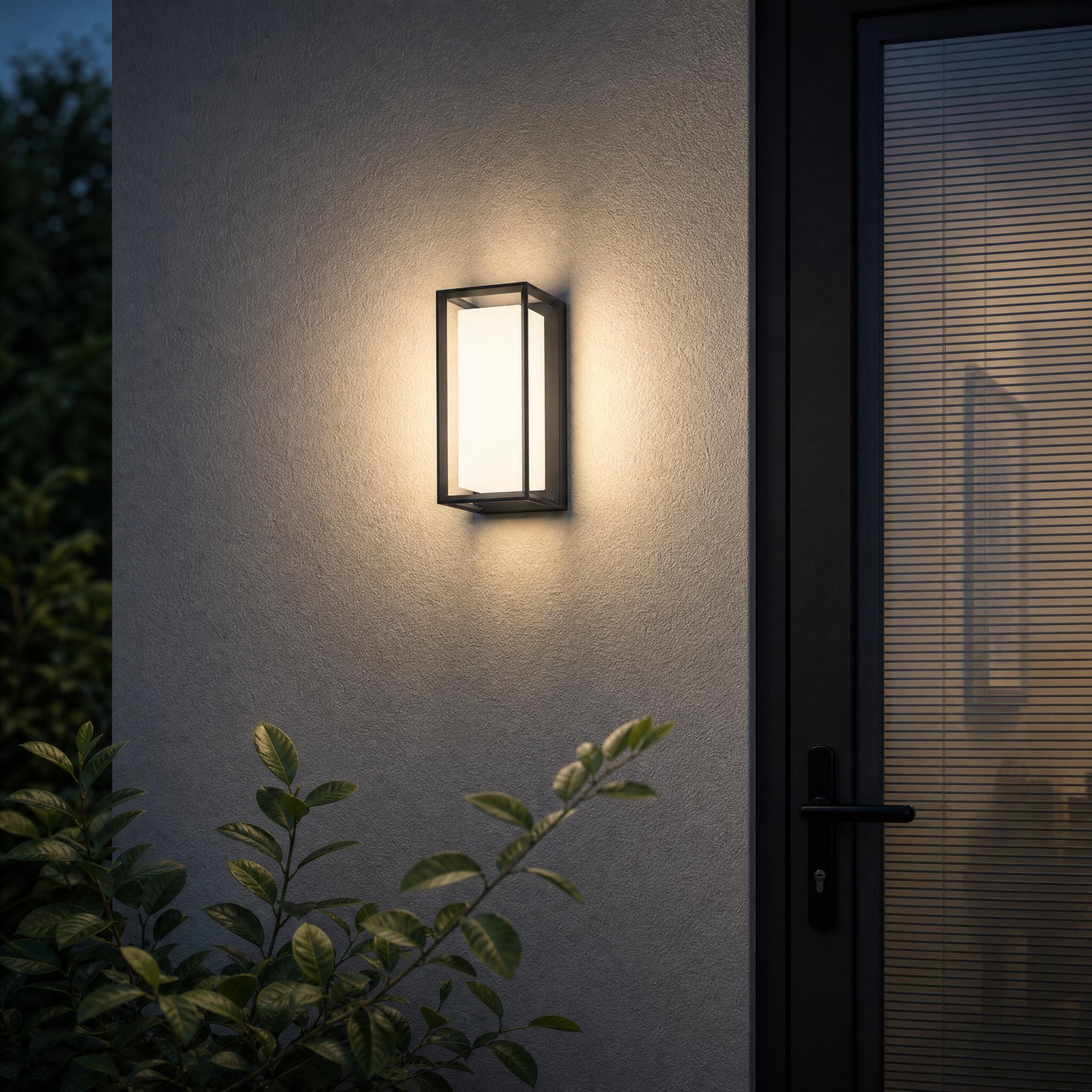 VK Light Neon LED stenska svetilka IP65, pravokotna