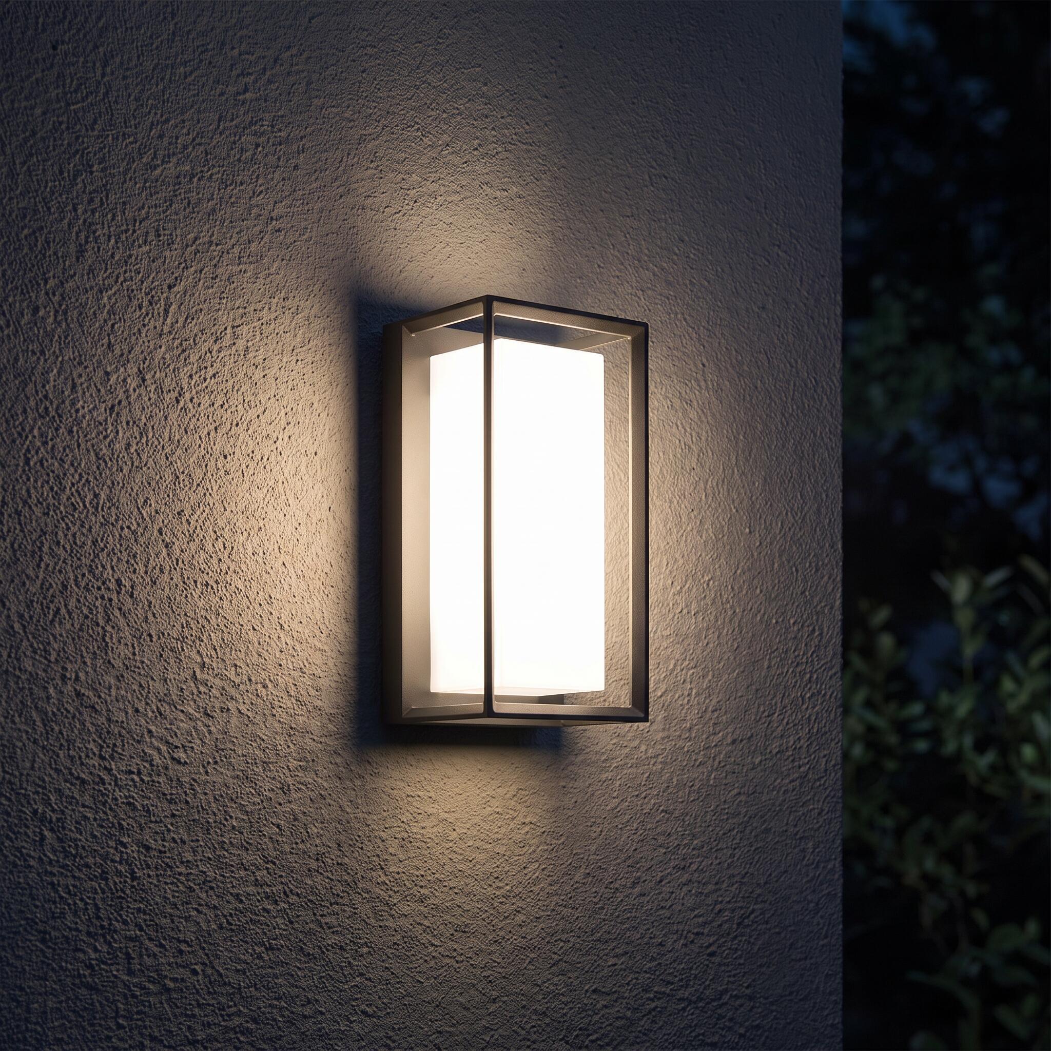 VK Light Neon LED stenska svetilka IP65, pravokotna