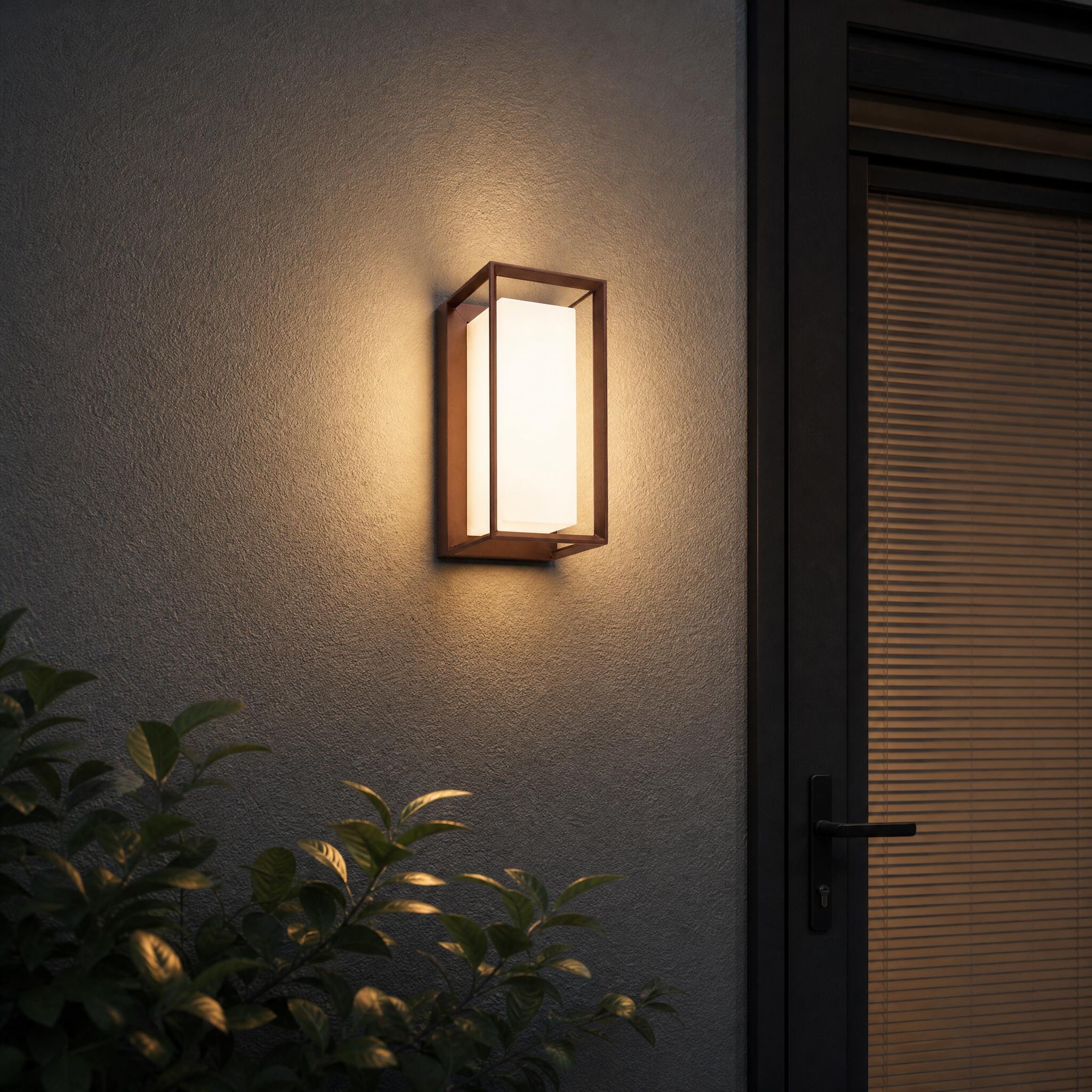 VK Light Neon LED stenska svetilka IP65, pravokotna