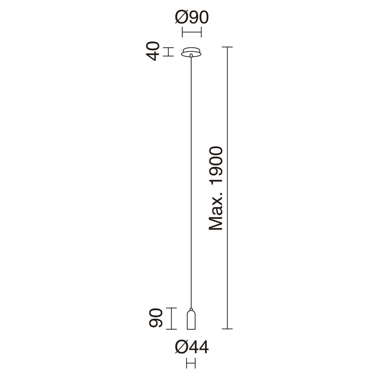 Exo Atu style E27 závěsné svítidlo černé