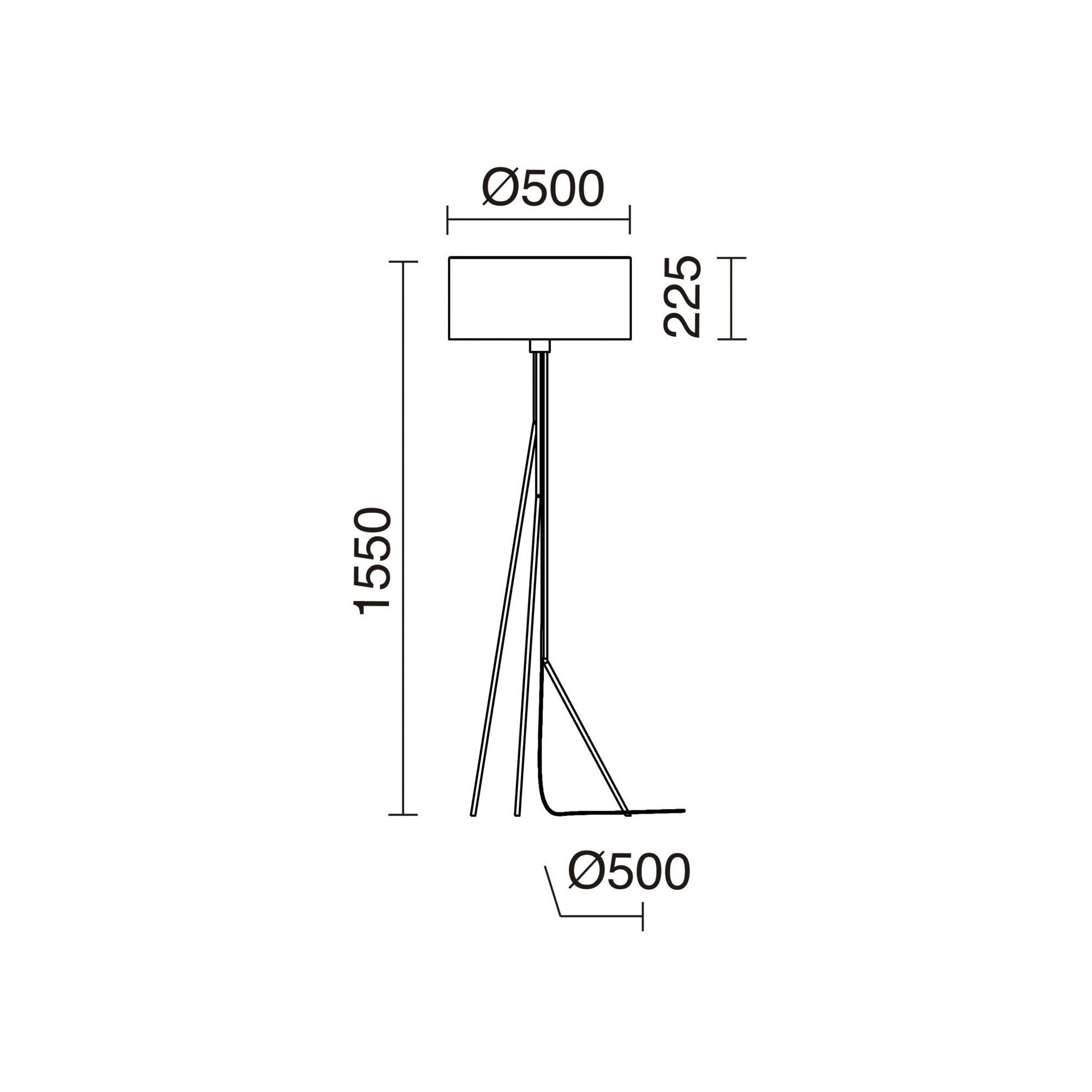 Exo Diagonal F E27 stojací svítidlo černé