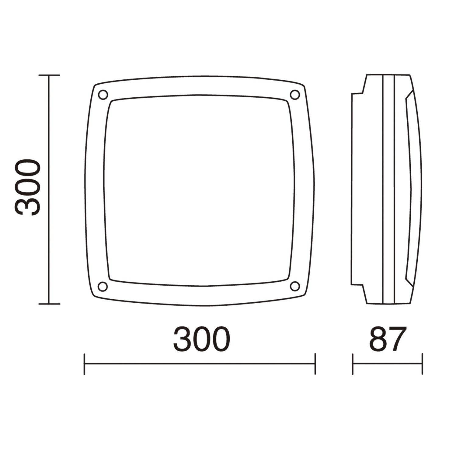 Dopo Kira square E27 přisazené svítidlo antracitové