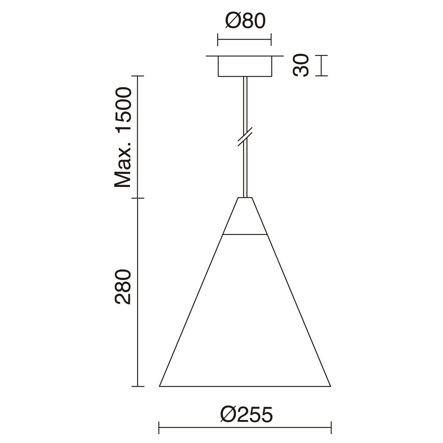 Exo Oda E27 závěsné svítidlo černé