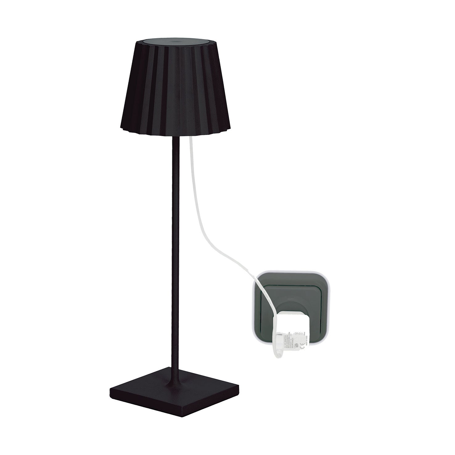Dopo Litta Round LED přenosná lampa černá