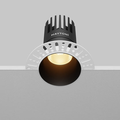 Maytoni downlight Dip LED 50° vgradna okrogla svetilka, črna
