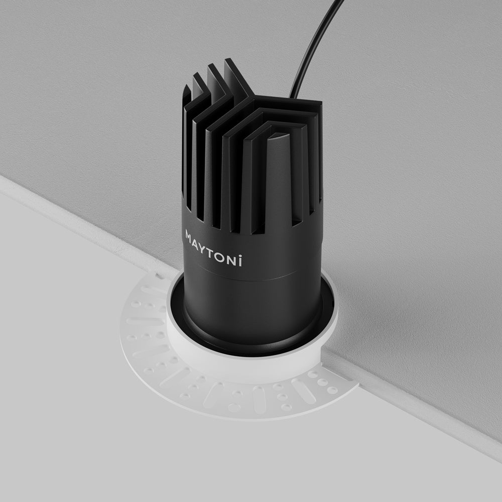 Maytoni downlight Dip LED 50° vgradna okrogla svetilka, črna