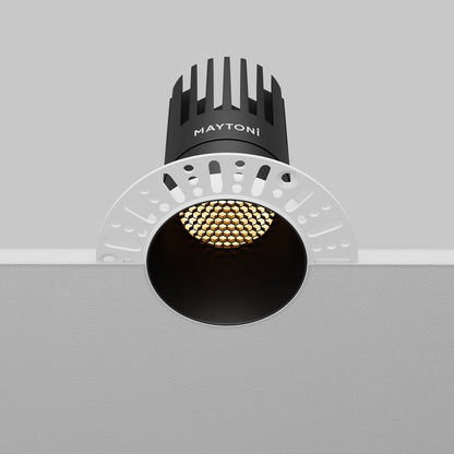 Maytoni downlight Dip LED 50° vgradna okrogla svetilka, črna