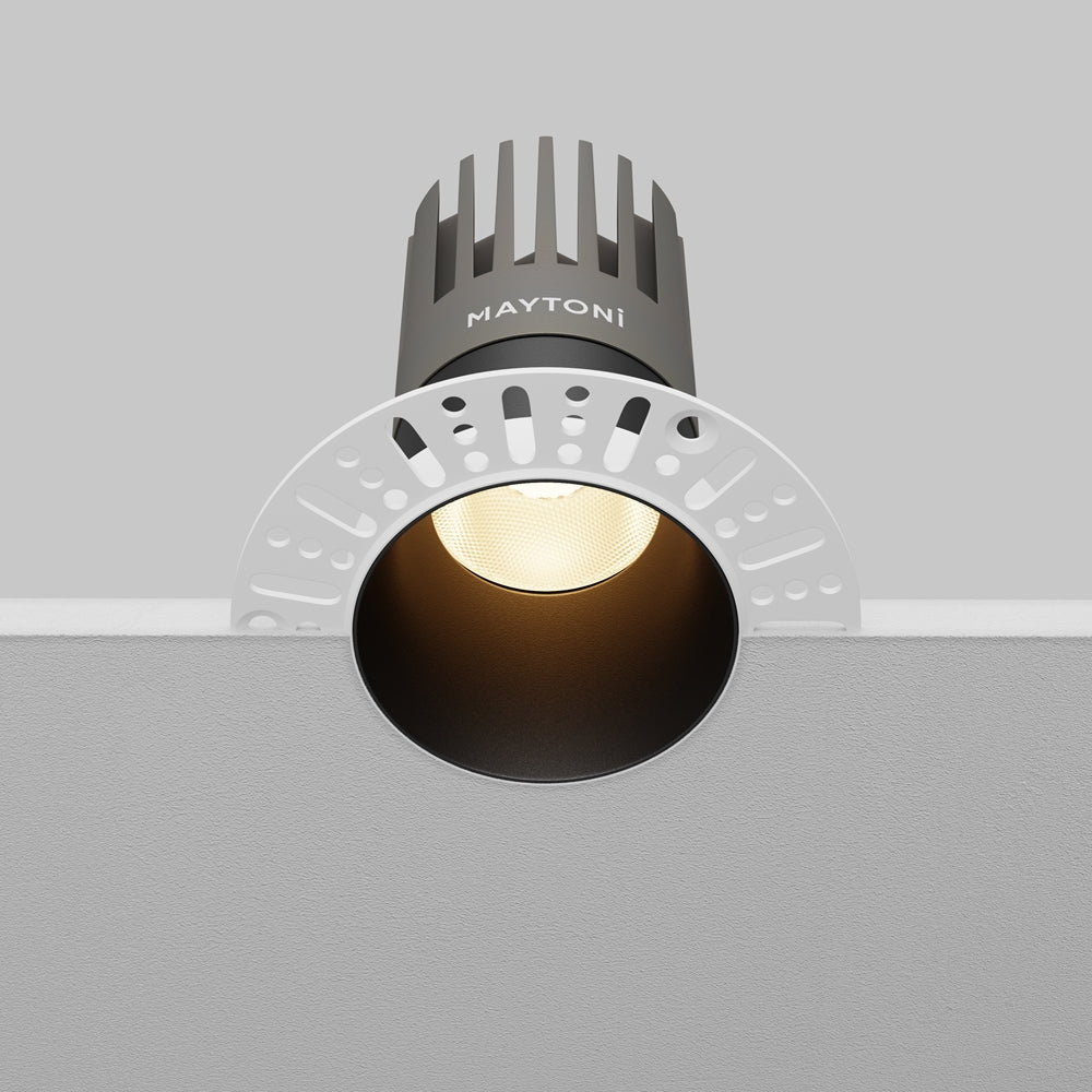 Maytoni downlight Dip LED 50° vgradna okrogla svetilka, črna