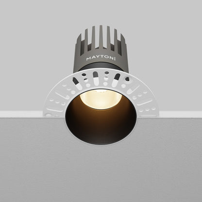 Maytoni downlight Dip LED 50° vgradna okrogla svetilka, črna
