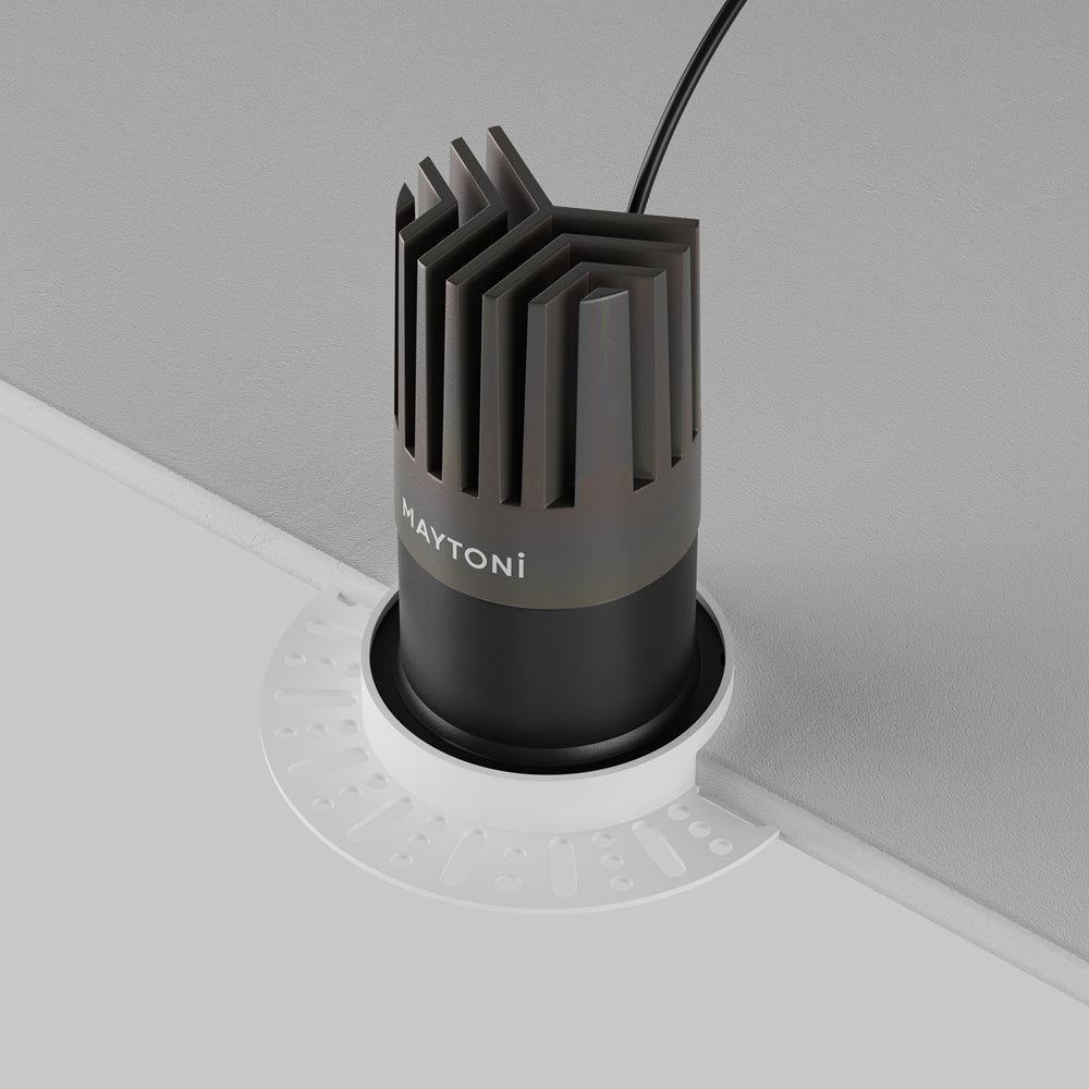 Maytoni downlight Dip LED 50° vgradna okrogla svetilka, črna