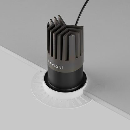 Maytoni downlight Dip LED 50° vgradna okrogla svetilka, črna