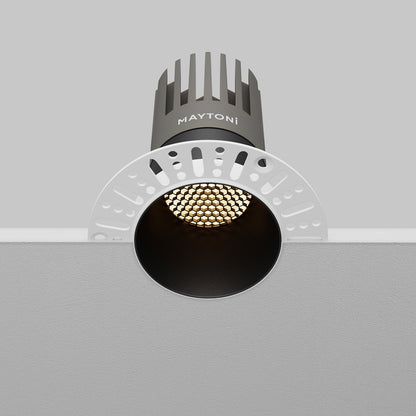Maytoni downlight Dip LED 50° vgradna okrogla svetilka, črna