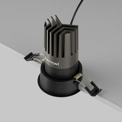 Maytoni downlight Dip LED 50° vgradna okrogla svetilka, črna