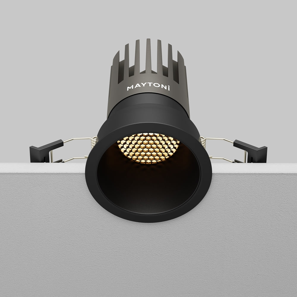 Maytoni downlight Dip LED 50° vgradna okrogla svetilka, črna