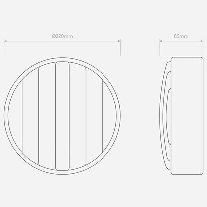 Astro Montreal Round E14 přisazené svítidlo IP44