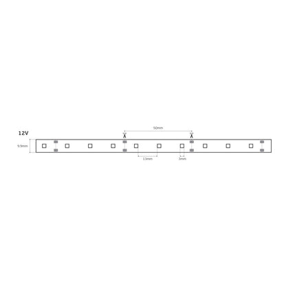 LED trak 12 V CRI80 IP55 6000 K (5 m)