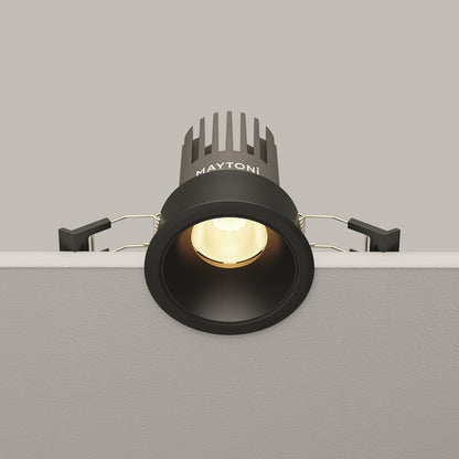 Maytoni downlight Dip LED 50° vgradna okrogla svetilka, črna