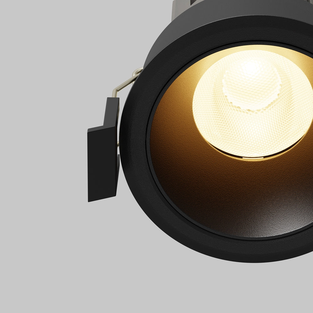 Maytoni downlight Dip LED 50° vgradna okrogla svetilka, črna