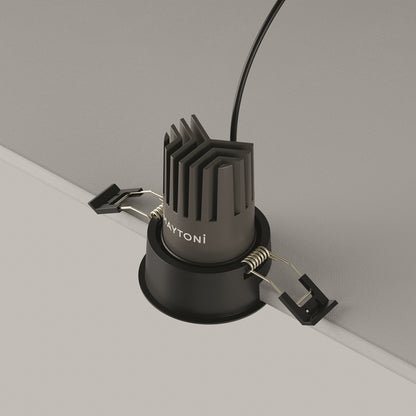 Maytoni downlight Dip LED 50° vgradna okrogla svetilka, črna