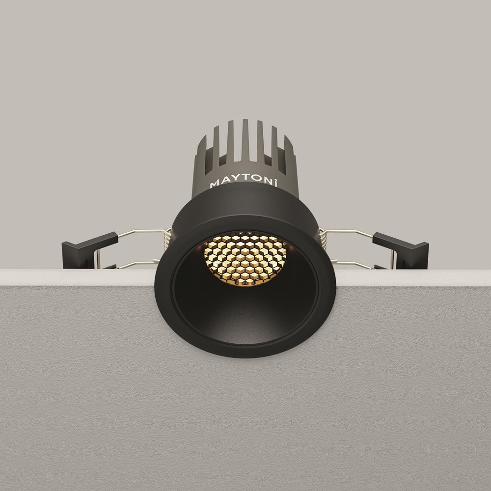 Maytoni downlight Dip LED 50° vgradna okrogla svetilka, črna