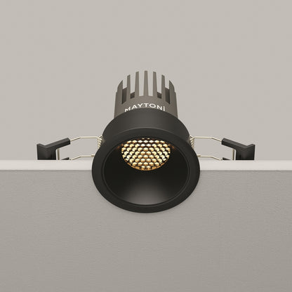 Maytoni downlight Dip LED 50° vgradna okrogla svetilka, črna
