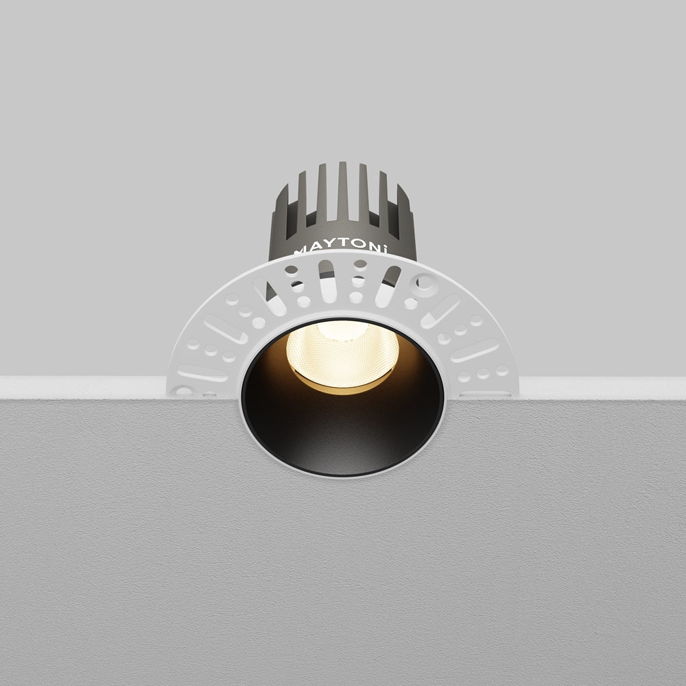 Maytoni downlight Dip LED 50° vgradna okrogla svetilka, črna