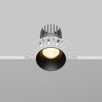 Maytoni downlight Dip LED 50° vgradna okrogla svetilka, črna