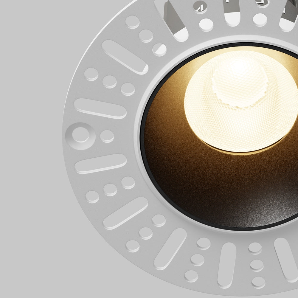 Maytoni downlight Dip LED 50° vgradna okrogla svetilka, črna