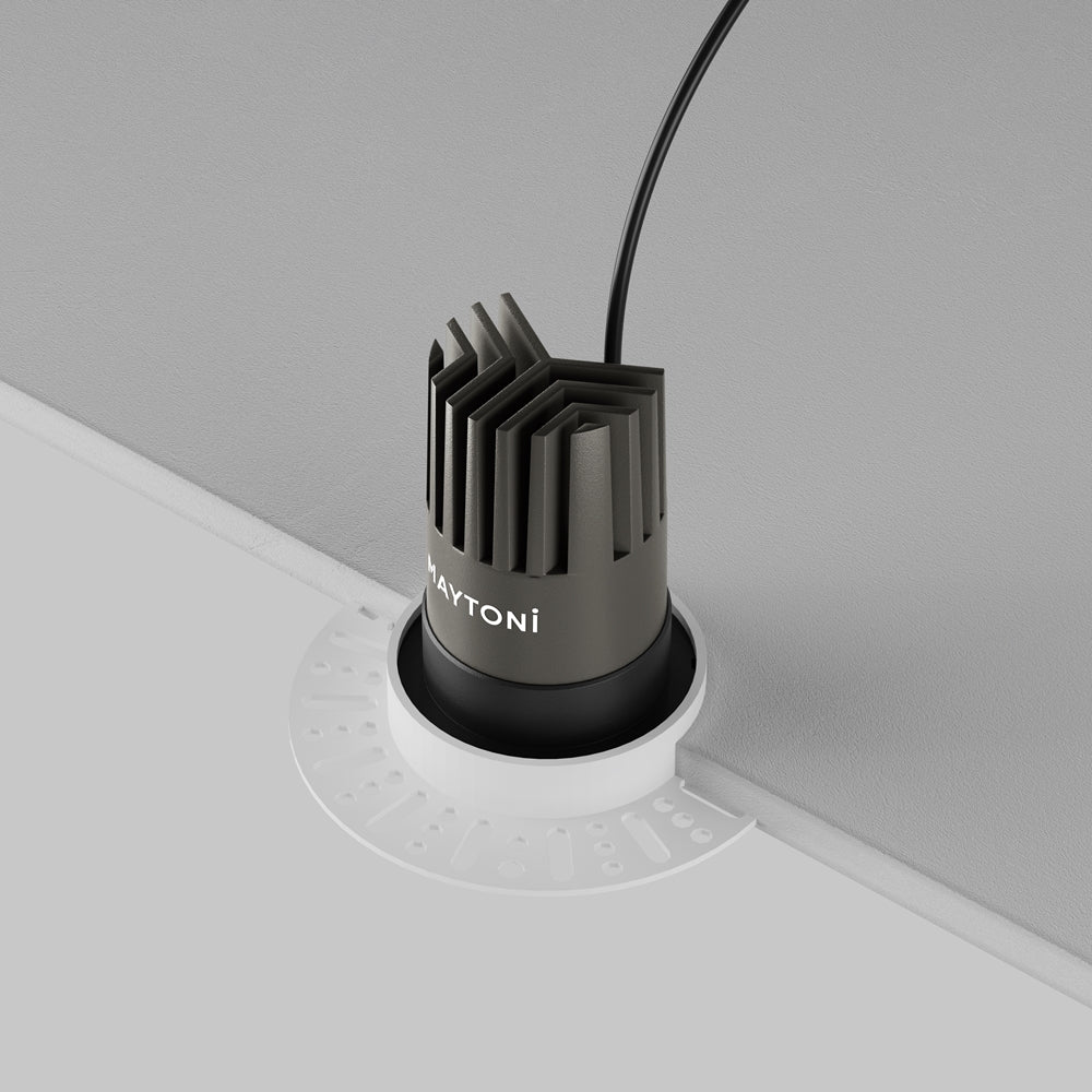 Maytoni downlight Dip LED 50° vgradna okrogla svetilka, črna