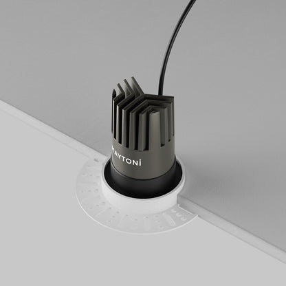 Maytoni downlight Dip LED 50° vgradna okrogla svetilka, črna