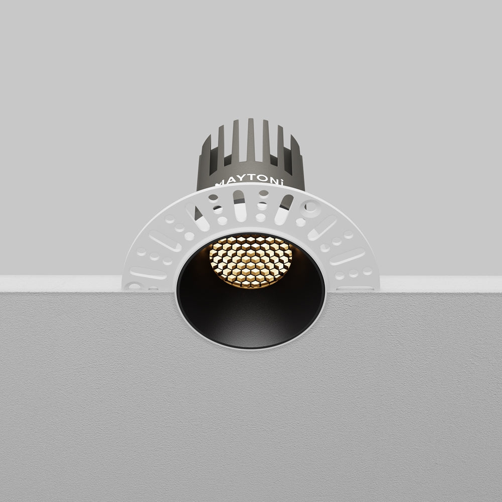 Maytoni downlight Dip LED 50° vgradna okrogla svetilka, črna