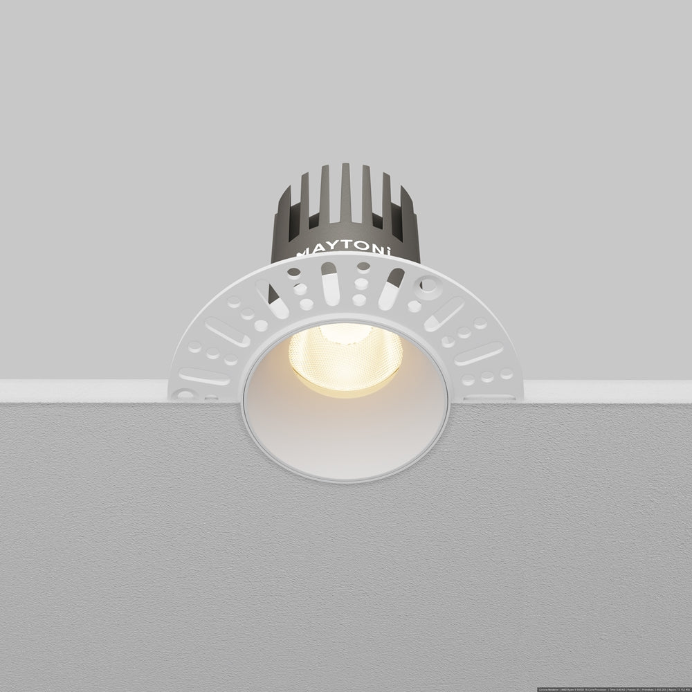 Maytoni downlight Dip LED 50° vgradna okrogla svetilka, bela