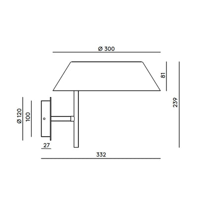 Aromas Aider E27 nástěnné svítidlo