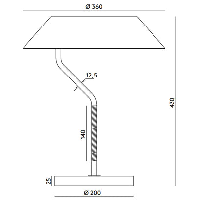 Aromas Aider E27 stolní svítidlo