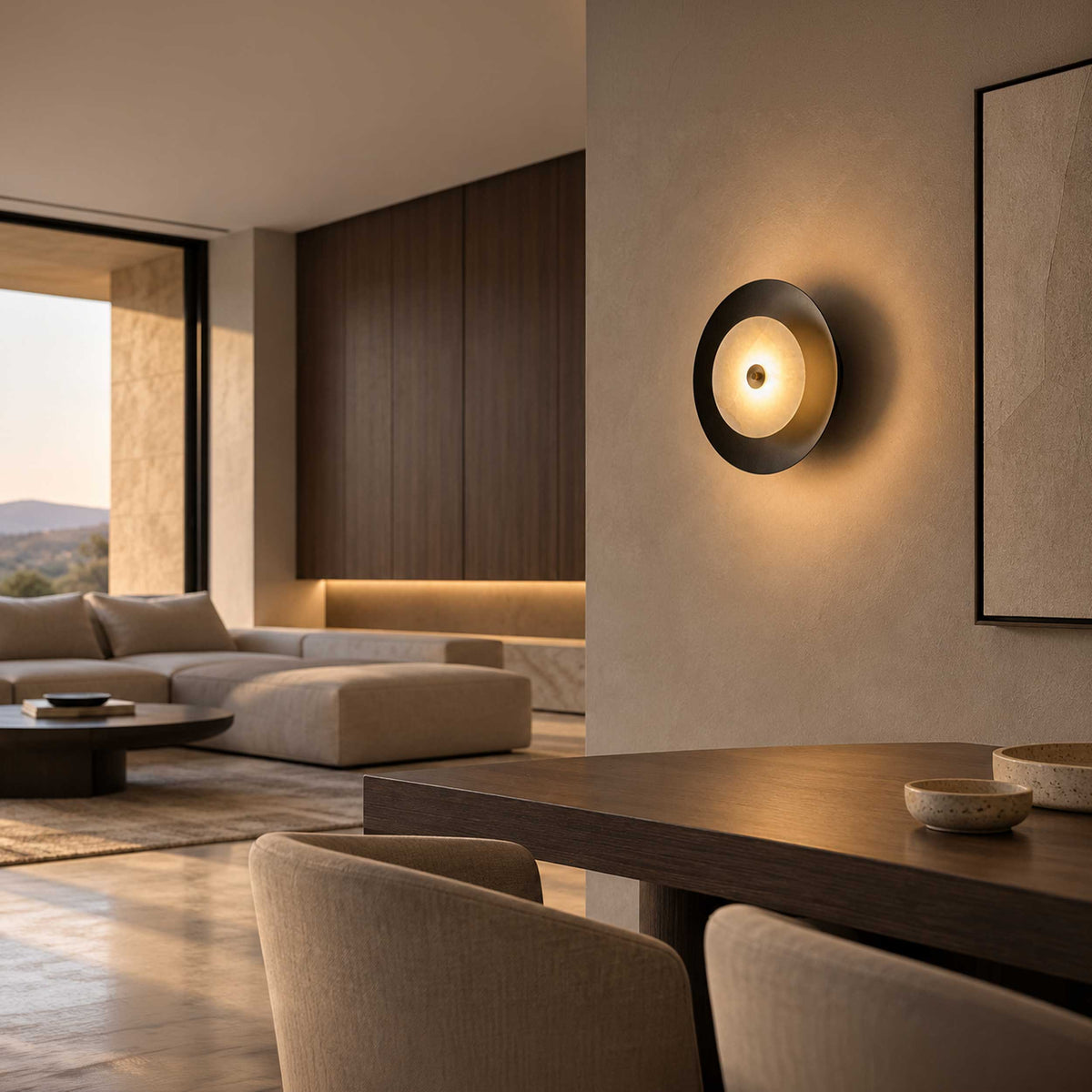 Aromas Coss Alabaster LED stenska svetilka