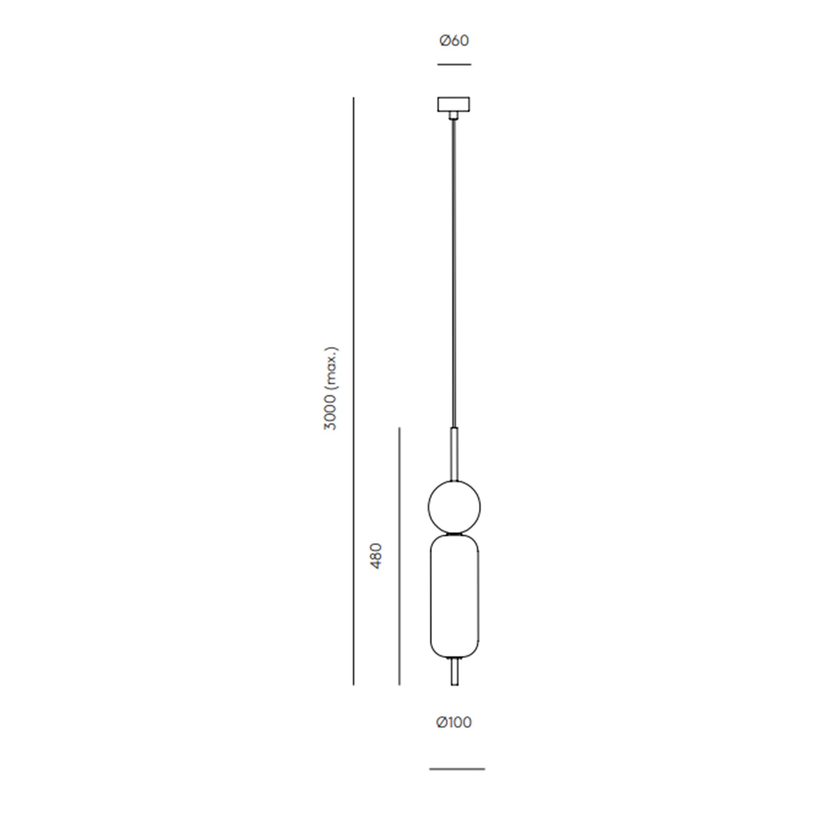 Aromas Anet G9 závěsné svítidlo