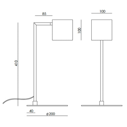 Aromas Cubic G9 stolní alabastrové svítidlo
