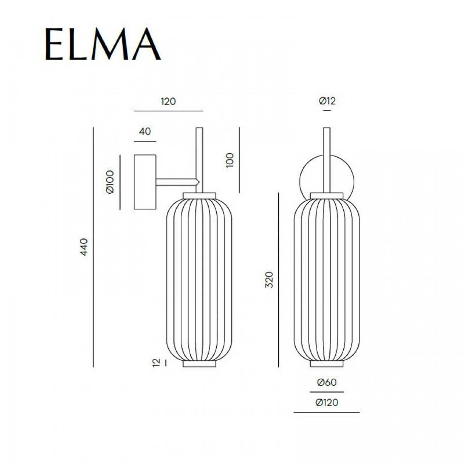 Aromas Elma LED nástěnné svítidlo