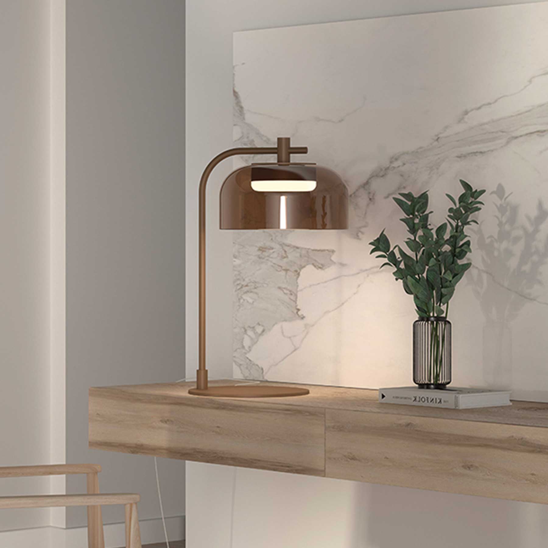 Aromas Ipon LED stolní skleněné svítidlo