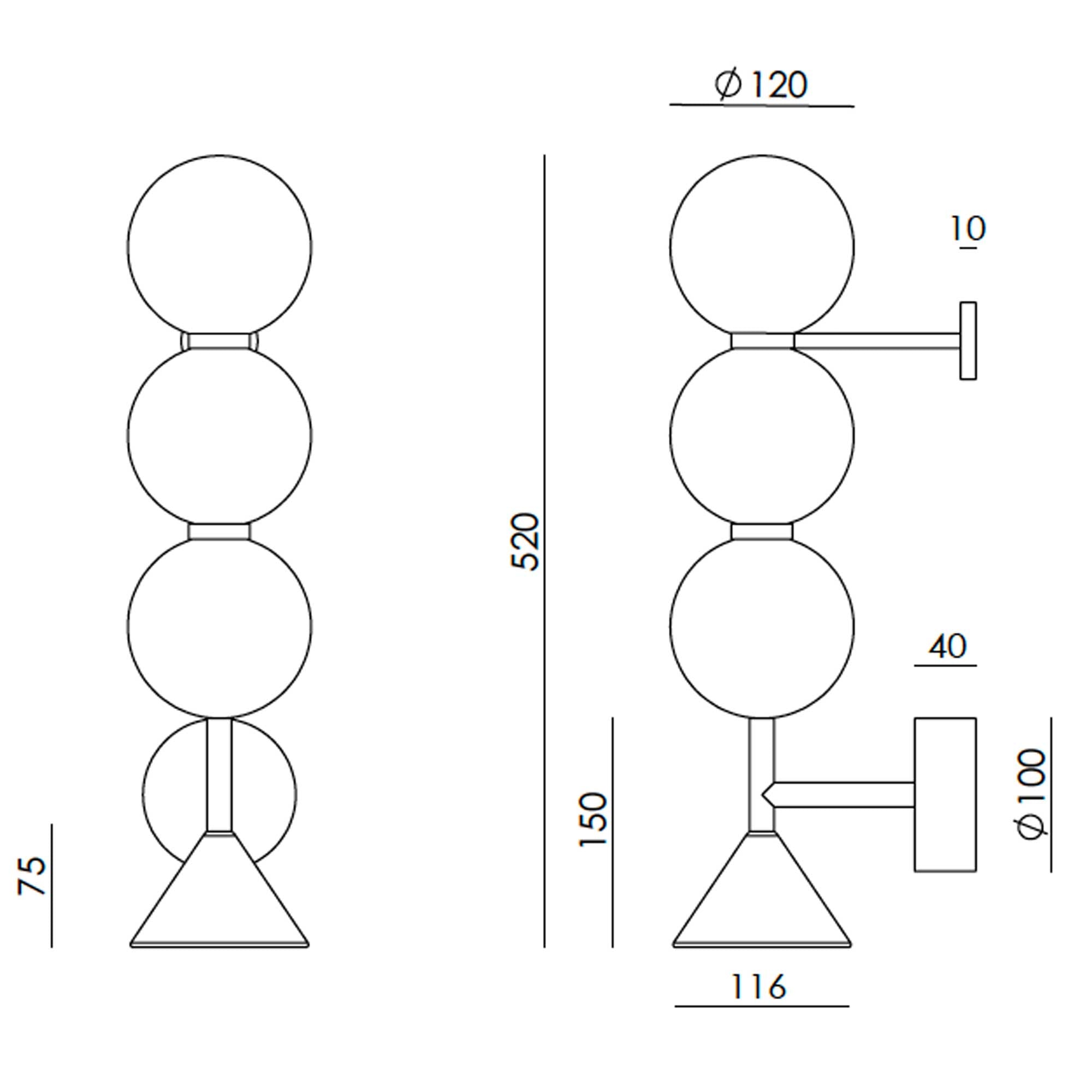 Aromas Soko LED nástěnné svítidlo