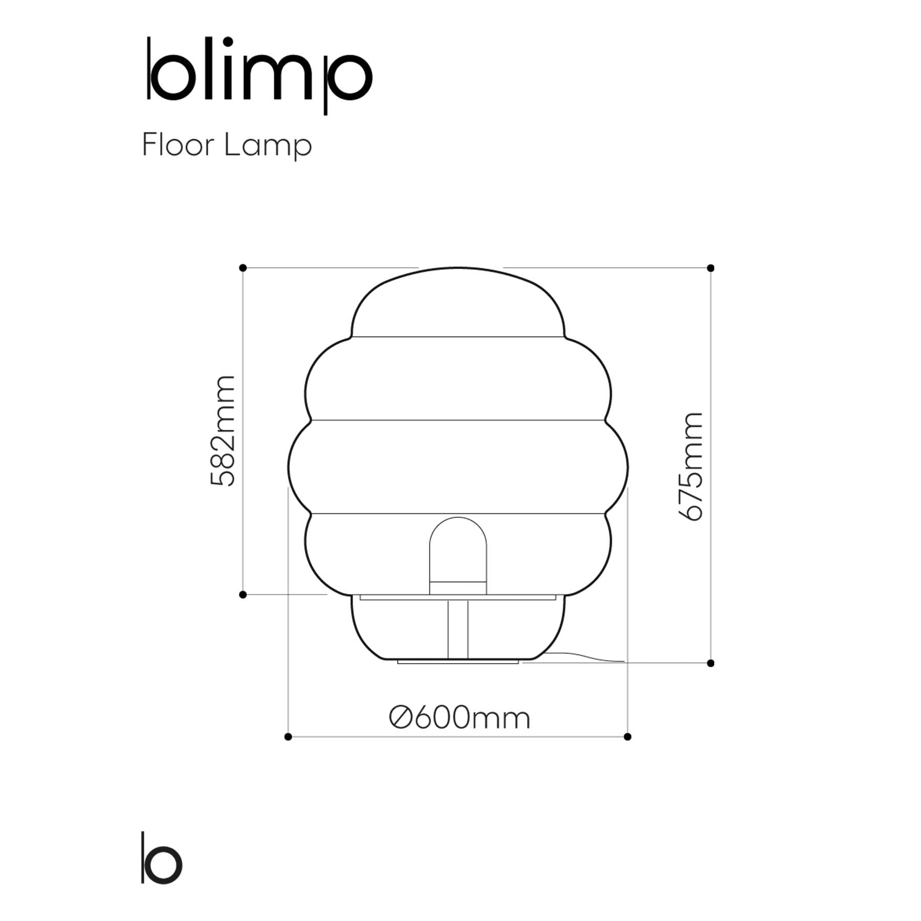 Bomma Blimp LED skleněné stojací svítidlo