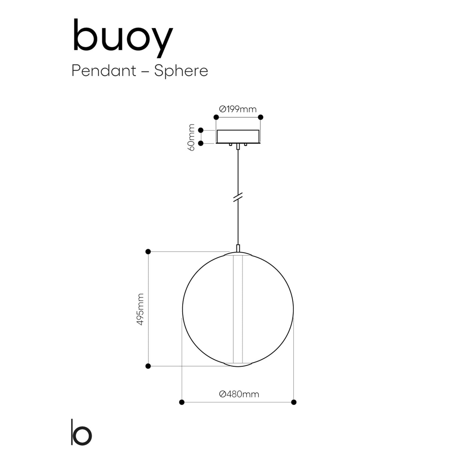 Bomma Buoy LED skleněné závěsné svítidlo